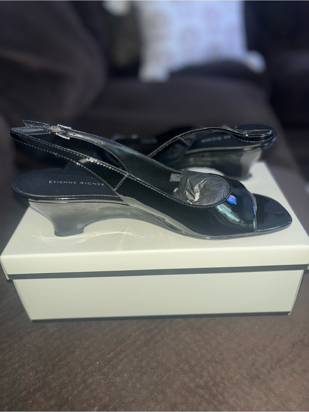 Etienne Aigner Wedge Slingback Heels 9